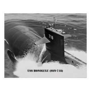 USS HONOLULU (SSN 718) POSTERS