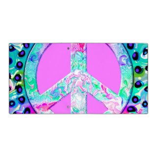 Psychedelic Peace Sign Abstract 3 Ring Binder