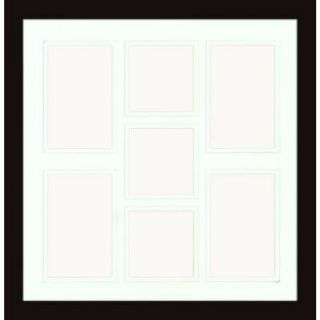 PTM Images 7 Opening Holds (4) 4 in. x 6 in. and (3) 4 in. x 4 in. Matted Black Photo Collage Frame (Set of 2) 8 0003A BLACK