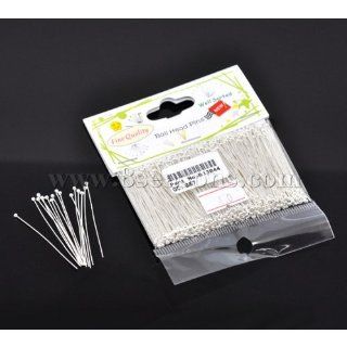 1 Packet500PCs Well Sorted Silver Plated Copper Ball Head Pins