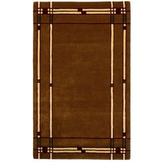 Hand tufted Liberty Brown Wool Rug (4' x 6') St Croix Trading 3x5   4x6 Rugs