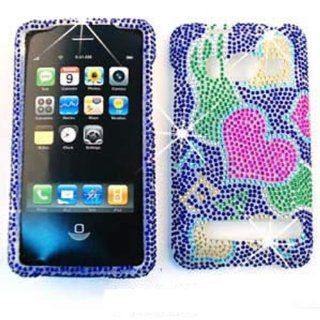 HTC EVO 4G A9292 HEART WINGS PEACE BLING CASE ACCESSORY SNAP ON PROTECTOR ACCESSORY Cell Phones & Accessories