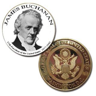 James Buchanan 15th President of the United States Coloried Coin 