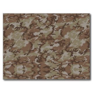 Camouflage Desert Background Template Postcards