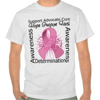Breast Cancer Inspirations Spiral Ribbon Tshirts