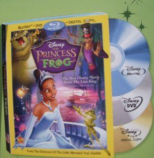 The Princess and the Frog the Movie on 3 Dvd's Blue Ray DVD Digital and DVD 3 in ONE Case. Tiana Movies & TV