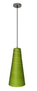 Efficient Lighting EL 504 123 GRN Large, Traditional, Pendant Ceiling Fixture with Green Glass Shade, Energy Efficient    