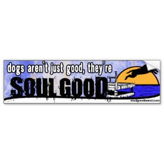 Dog Jumping into Water Bumper Sticker   Soul Good