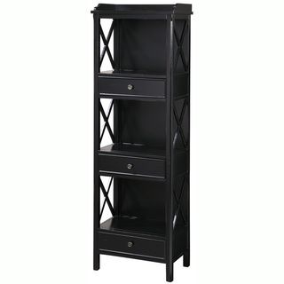 Hand Painted Distressed Black Finish Bookcase Coffee, Sofa & End Tables