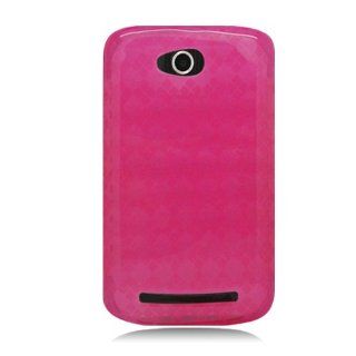 Coolpad Quattro 4G /5860e TPU T CLEAR, CHECKER PINK 504 Cell Phones & Accessories
