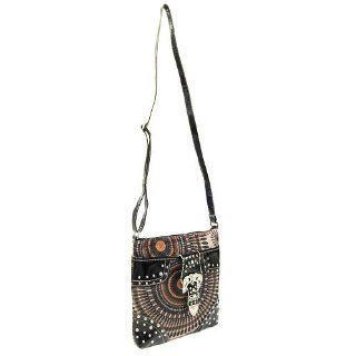 Cs P 504 1011 Tribal Crossbody Bag Black Tan  Cosmetic Tote Bags  Beauty