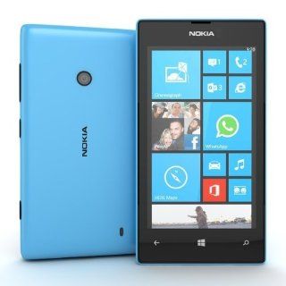 Nokia Lumia 520 8GB Unlocked GSM Windows 8 OS Cell Phone   Cyan Blue Cell Phones & Accessories