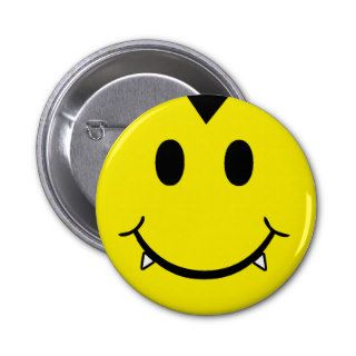 Vampire Smiley Pinback Buttons