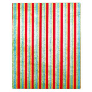 551_red green stripes paper BLUE STRIPES YELLOW LI Photo Plaque