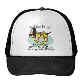 Bachelor Party Dog T shirts and Gifts Hats