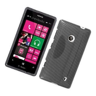 For T Mobile Nokia Lumia 521 Windows Phone 8 Hard GLOSSY Case Carbon Fiber Image 
