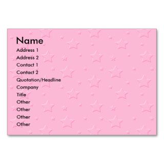 Cotton candy pink star texture business card template