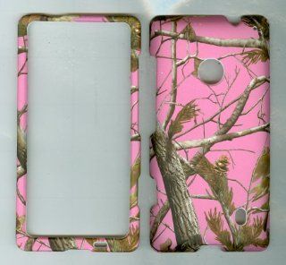 NOKIA LUMIA 521 520 T MOBILE AT&T METRO PCS PHONE CASE COVER FACEPLATE PROTECTOR HARD RUBBERIZED SNAP ON CAMO PINK REAL TREE HUNTER NEW Cell Phones & Accessories