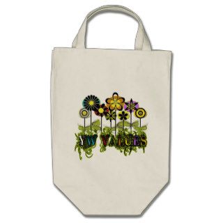 YW Value Flowers Canvas Bags
