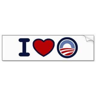 I Love Obama Bumper Sticker