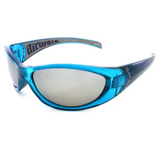 Airwalk Men's 'Aerial' Blue and Grey Wrap Sunglasses Airwalk Sport Sunglasses