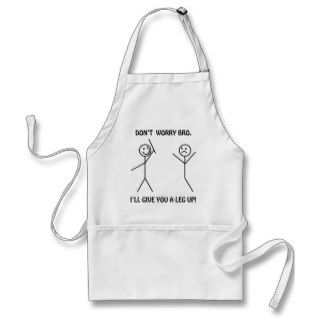 Don't Worry Bro   Funny Stick Figures Apron
