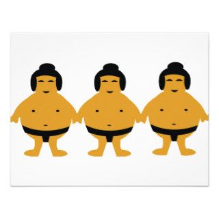 three sumos icon personalized invitation