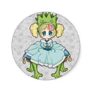 Chibi Frog Princess Stickers
