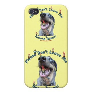 Home Gnome Alone Dog iPhone 4 Cases