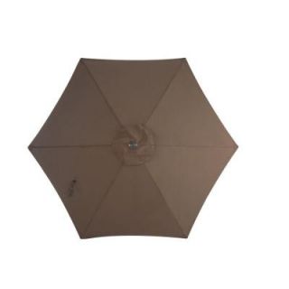 Martha Stewart Living Grand Bank 9 ft. Patio Umbrella in Brown D4067 U