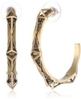Sam Edelman Open Cage Pave Hoop Earrings Jewelry