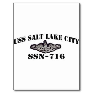 USS SALT LAKE CITY (SSN 716) POST CARDS