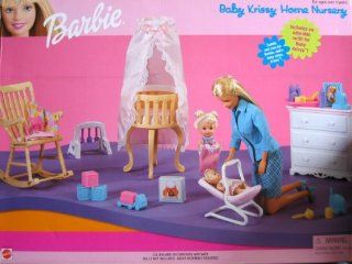 Barbie Baby KRISSY Home Nursery Playset w Krissy Outfit (1999 Arcotoys, Mattel) Toys & Games