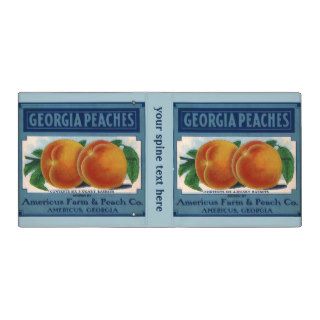 Georgia Peaches, Vintage Fruit Crate Label Art Binders