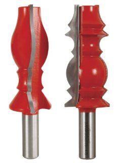 Freud 98 509 2 Piece Crown Molding Router Bit Set   99 416 and 99 415 1/2 inch shank   Edge Treatment And Grooving Router Bits  