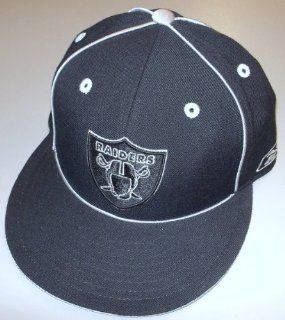 Oakland Raiders Fitted Flat Bill Reebok Hat Size 7  Sports Fan Baseball Caps  Sports & Outdoors