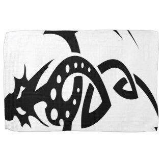 Abstract Dragon Designs Hand Towels