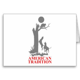 COON HUNTING GREETING CARD