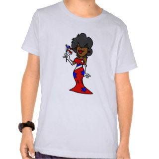 4th of July African American Woman T Shirts