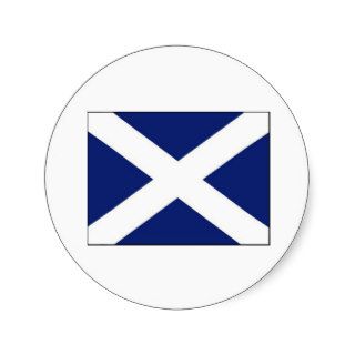 SCOTLAND FLAG ROUND STICKERS