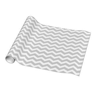 Grey & White Chevron Pattern Wrapping Paper