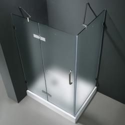 Vigo Frameless Frosted Shower Enclosure with Right Door & Base (32 x 40) Vigo Shower Doors