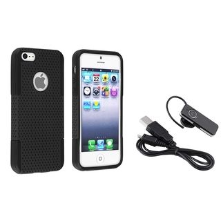 BasAcc Hybrid Case/ Mini Wireless Bluetooth Headset for Apple iPhone 5/ 5S BasAcc Cases & Holders