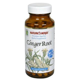 Nature's Herbs Ginger Root, 528 mg, Capsules, 100 capsules (Pack of 4) Health & Personal Care