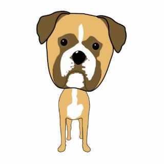 Cute Boxer Dog Cartoon Cut Outs