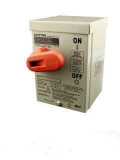 Leviton N3303 DS 30 Amp, 600 Volt, Toggle In Type 3R Enclosure Three Pole, Industrial Grade, Grounded To Enclosure, Gray   Electrical Boxes  