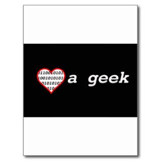 Love a geek postcard