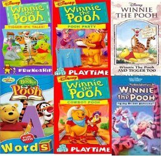 winnie the pooh set 6 vhs The Book of Pooh   Fun With Words, Tigger Too, Winnie the Pooh Cowboy Pooh, Winnie the Pooh Pooh Party, Winnie the Pooh Tigger Ific Tales (Clam), Winnie the Pooh 7 King of Beasties Movies & TV