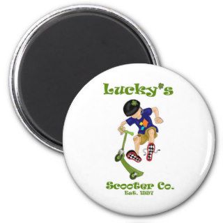 Lucky's Scooter Co. Fridge Magnets