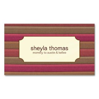 Striped Mommy Calling Cards Business Card Template